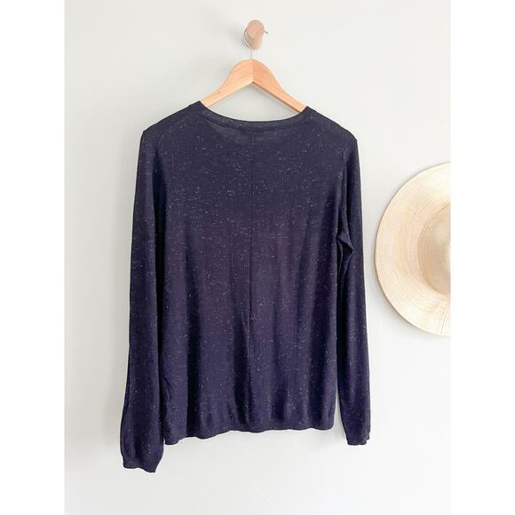 Whistles | Annie Sparkle Sweater | Navy & Silver | Sz 4 - Picture 8 of 9